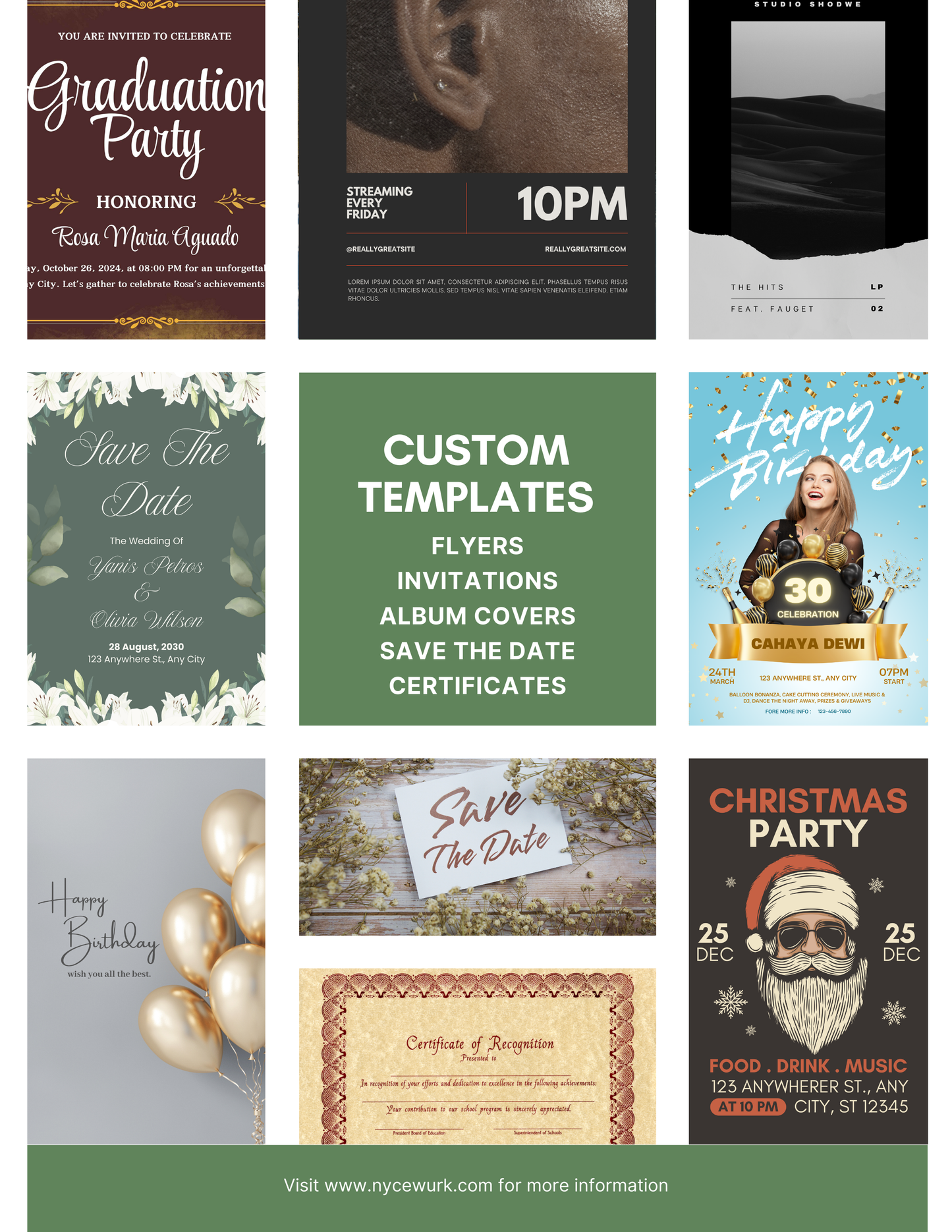 Personalized Templates – Flyers, Invitations, Certificates, and More