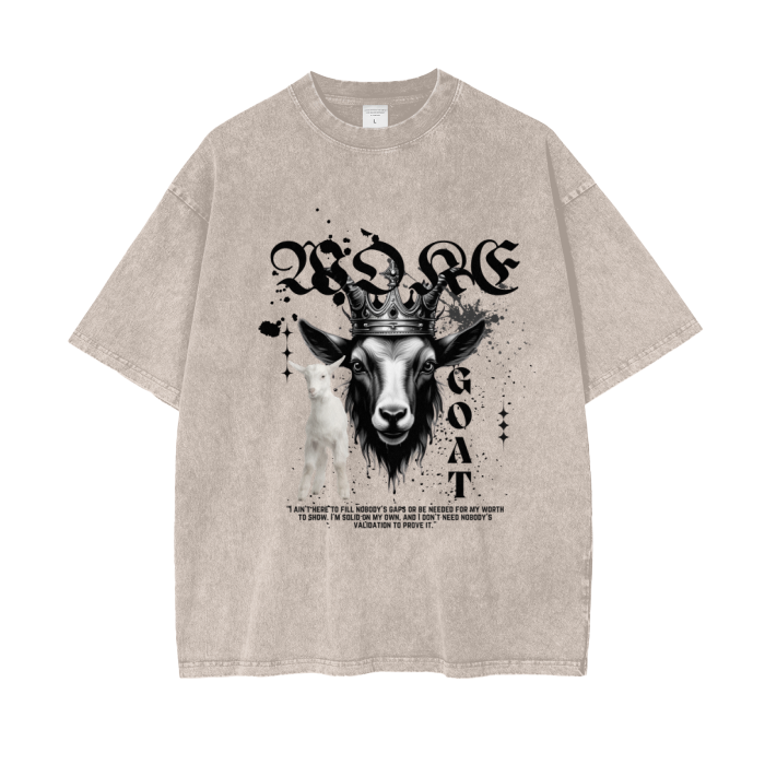 "Lil' Goat" Oversize Snow Washed T-Shirt