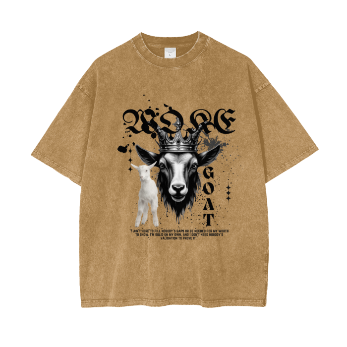 "Lil' Goat" Oversize Snow Washed T-Shirt